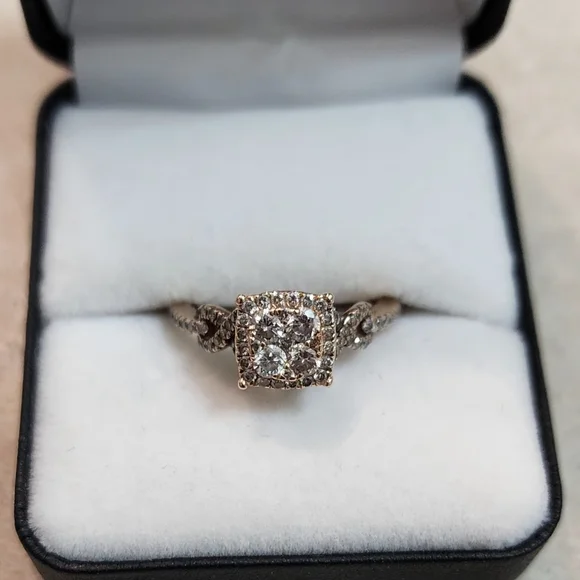 LEVIAN 14k Rose Gold Diamond Ring - Picture 1 of 5